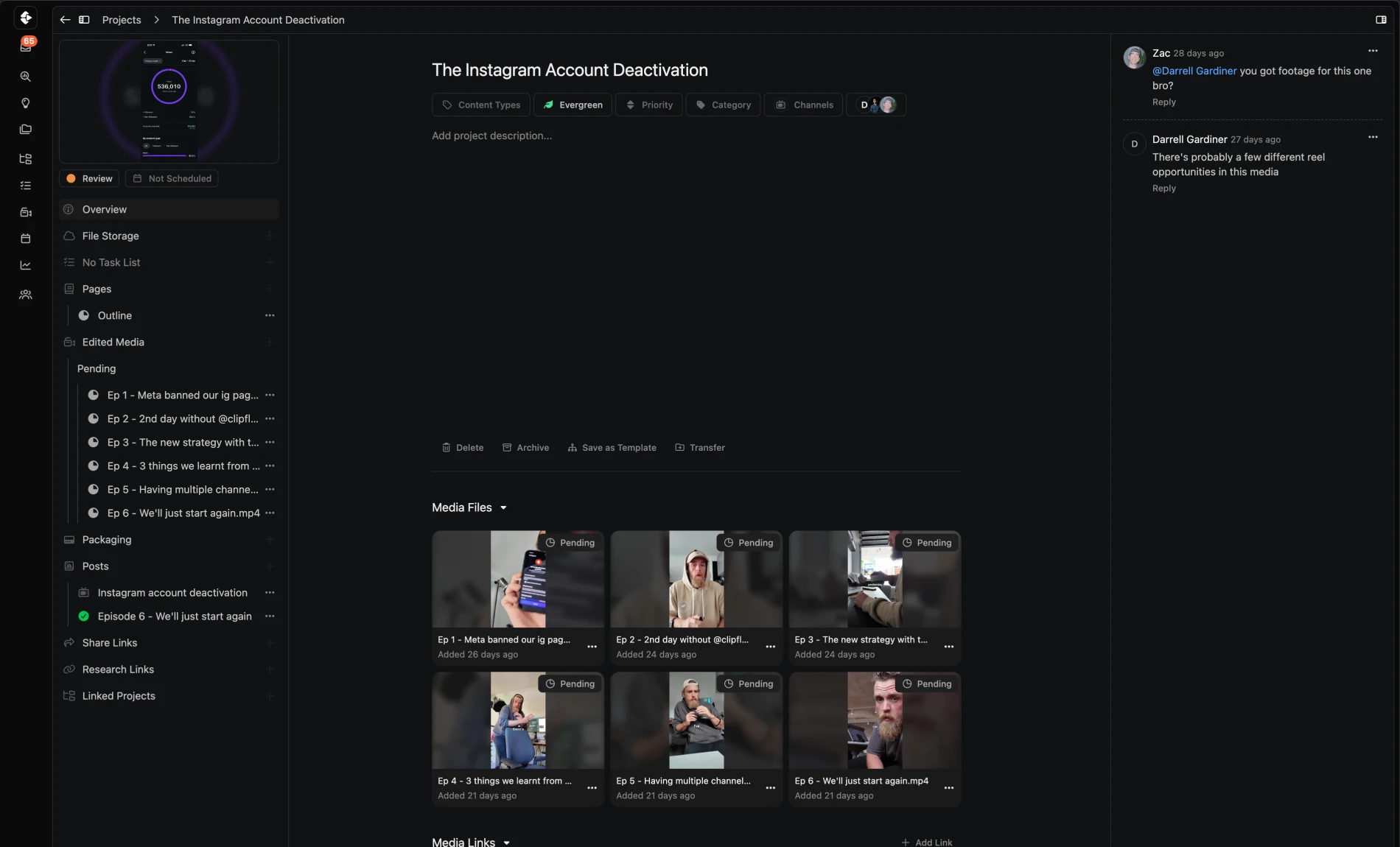 Production inside Clipflow